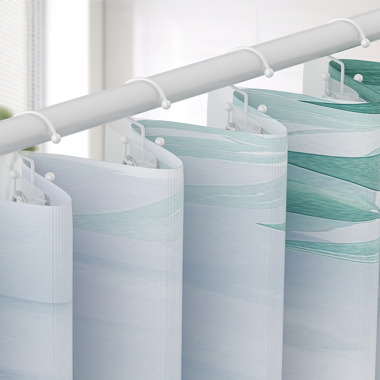 亚马逊金属浴帘勾多色建模排版