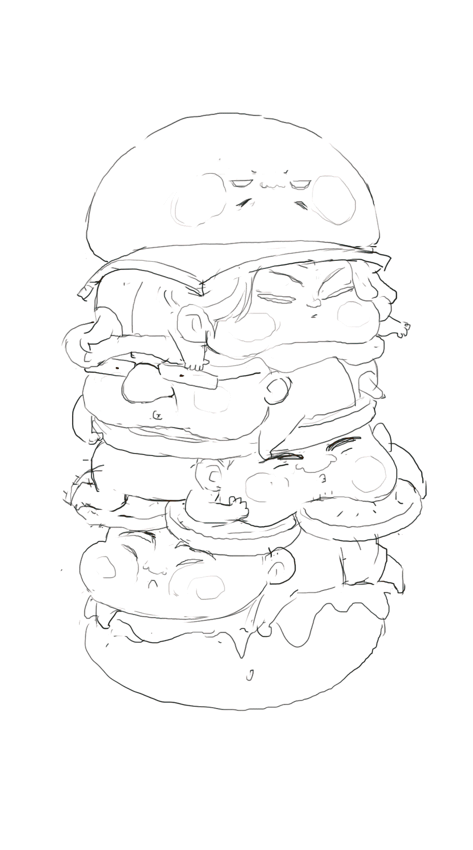 汉堡（图ZMzQwMzQ3MDEy） - 商业插画 - 站酷设计师污鸡汤原创素材 - 站酷ZCOOL