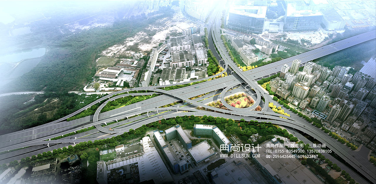 立交效果图1立交++-2 互通立交设计