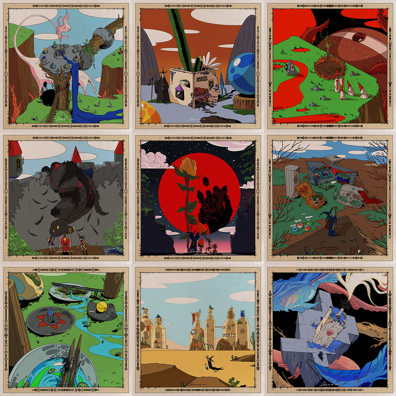 把现实融进幻想的脑子:《幻想国》系列插画