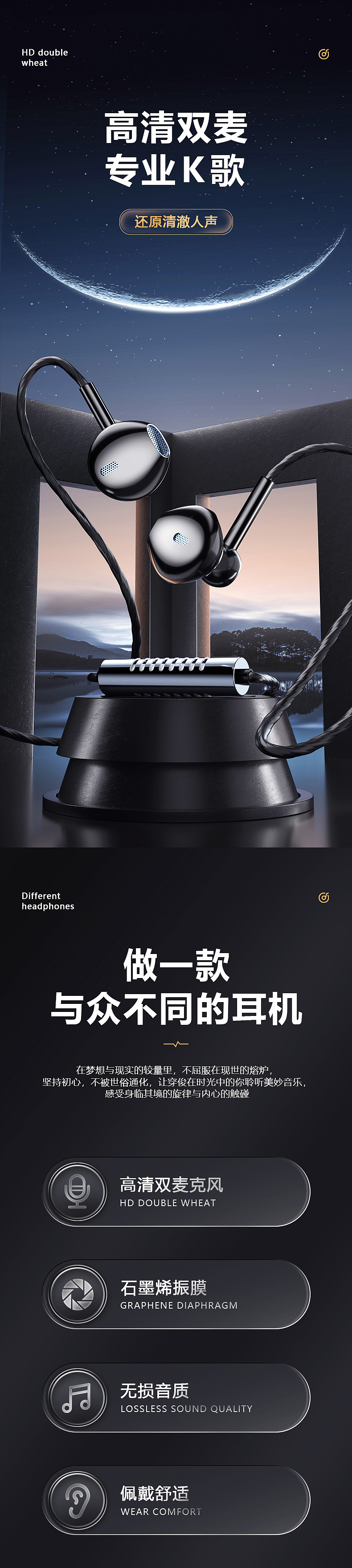 【产品渲染-有线耳机】（图ZMzMyNTkwNDYw） - 产品 - 站酷设计师图改好了吗原创素材 - 站酷ZCOOL
