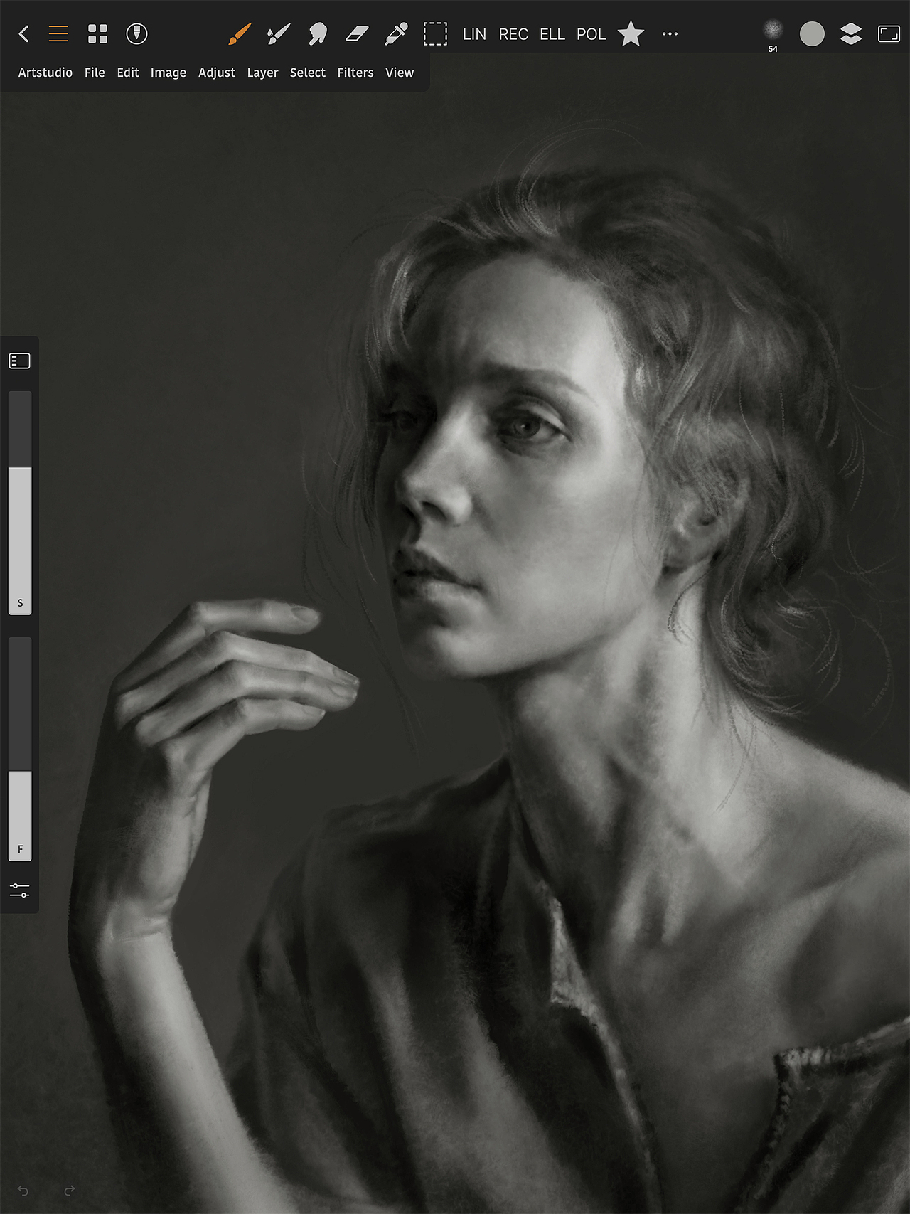 继续ipad素描-artstudio pro 素描人像