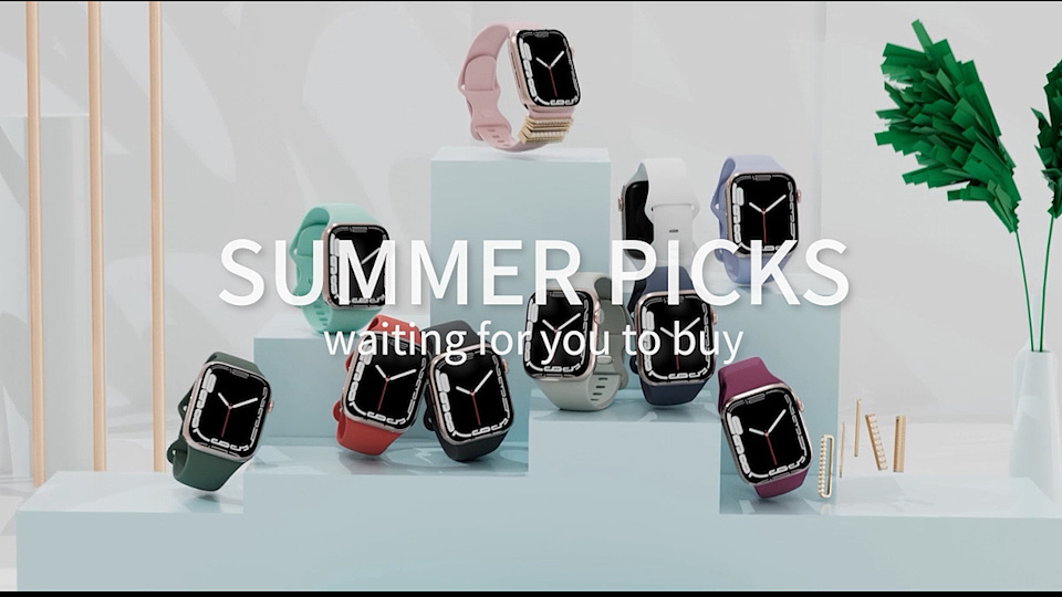 八字扣硅胶表带 苹果手表 亚马逊手表视频 表带视频