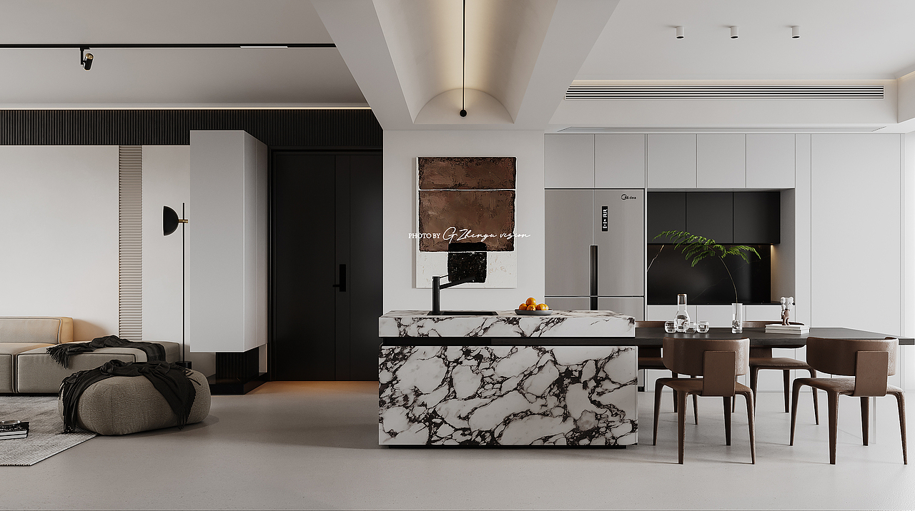 现代客餐厅（图ZMzQyMDE1OTY4） - 家装设计 - 站酷设计师天行者i原创素材 - 站酷ZCOOL