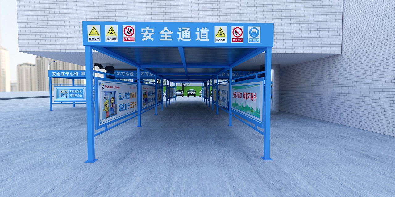 中建-深圳某建筑项目安全通道（图ZMzQyNzI1MzUy） - 建筑/空间 - 站酷设计师丁丁彡原创素材 - 站酷ZCOOL