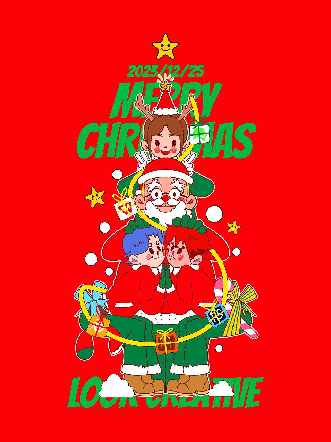 🎄圣诞快乐大合体🎄（图ZMzU5MTQxNDg4） - 海报 - 站酷设计师放大点设计研究所原创素材 - 站酷ZCOOL