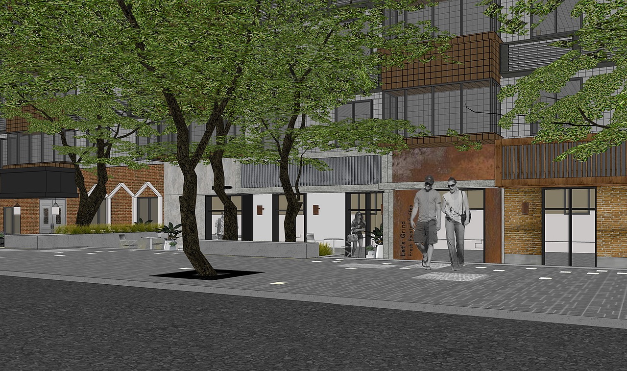 城市街坊更新厂房改造景观SU模型下载（图ZMzM5NTEwNzE2） - 景观设计 - 站酷设计师素模网原创素材 - 站酷ZCOOL