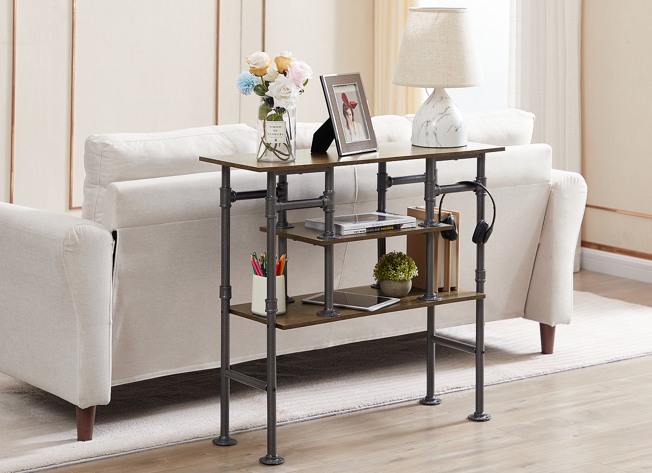 家具拍摄 美式复古置物架拍摄 收纳置物架