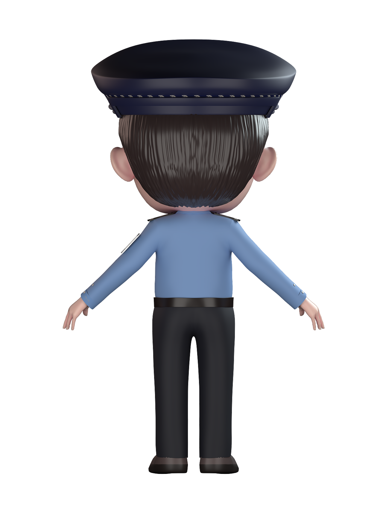 卡通警察小人动画模型制作