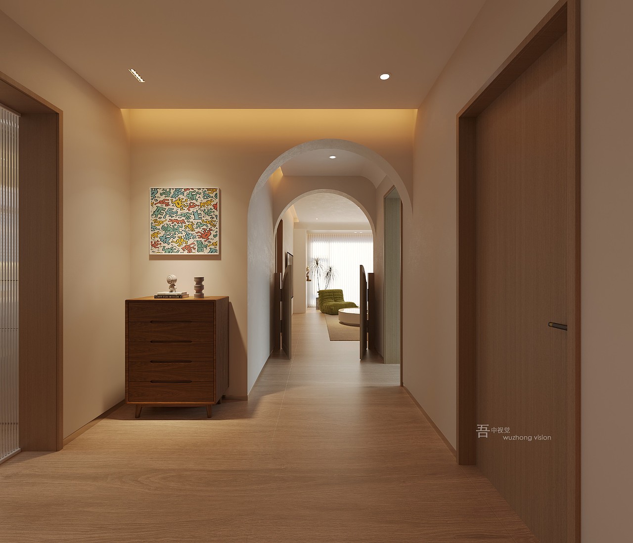 现代原木风效果图