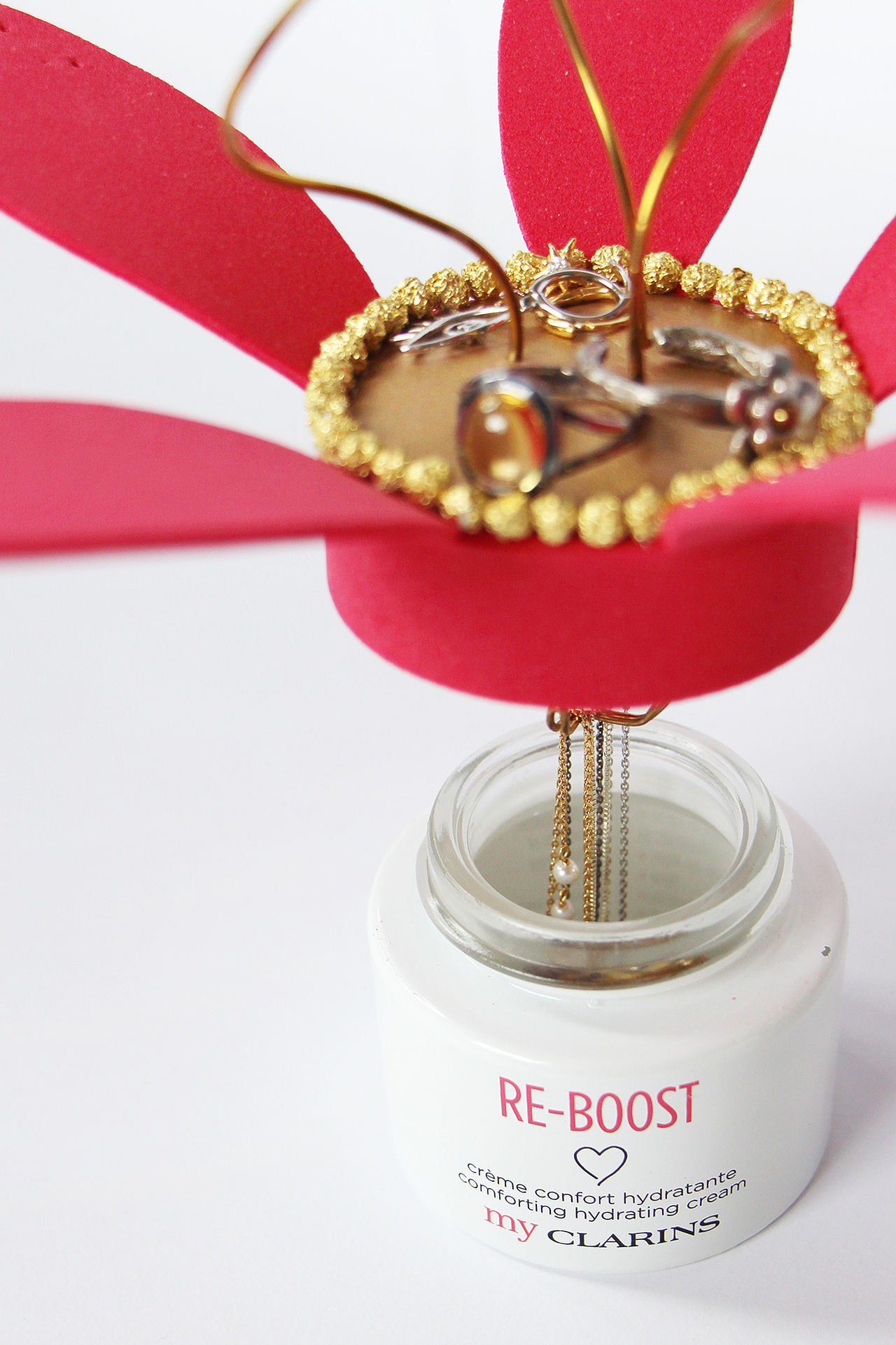 My CLARINS 空瓶改造首饰收纳