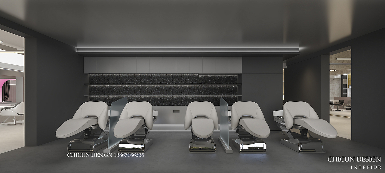 【尺寸设计】现代美发沙龙专业店