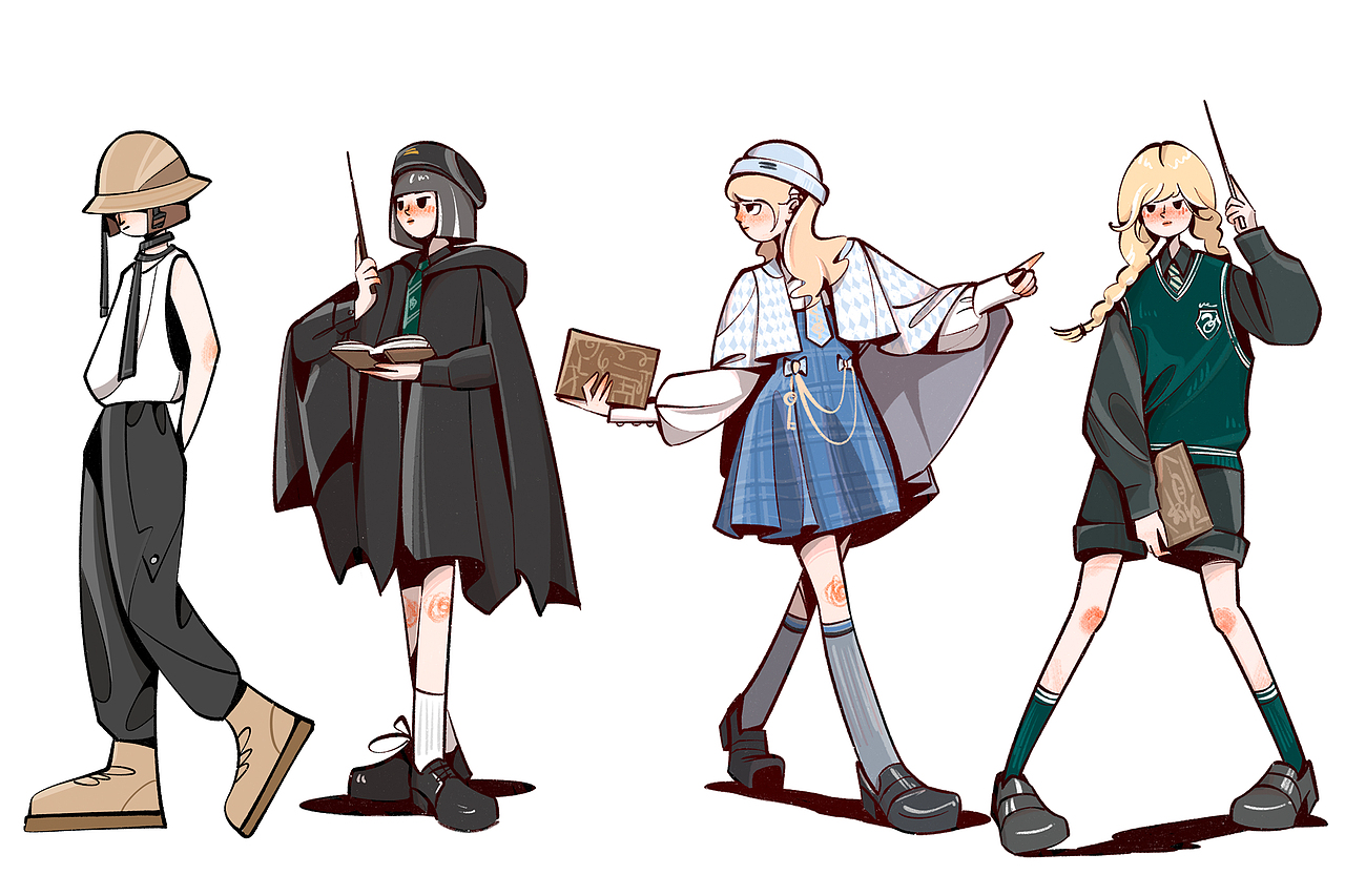 100个人物插画练习 [三]（图ZMzQ4MzkzNDQw） - 创作习作 - 站酷设计师小松果慢慢原创素材 - 站酷ZCOOL