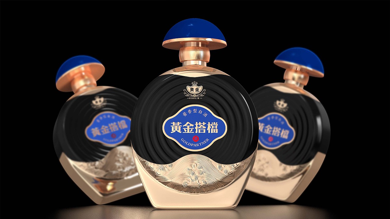 白酒包装设计（黄金搭挡（图ZMzMzMzM2OTU2） - 包装 - 站酷设计师布凡包装设计原创素材 - 站酷ZCOOL