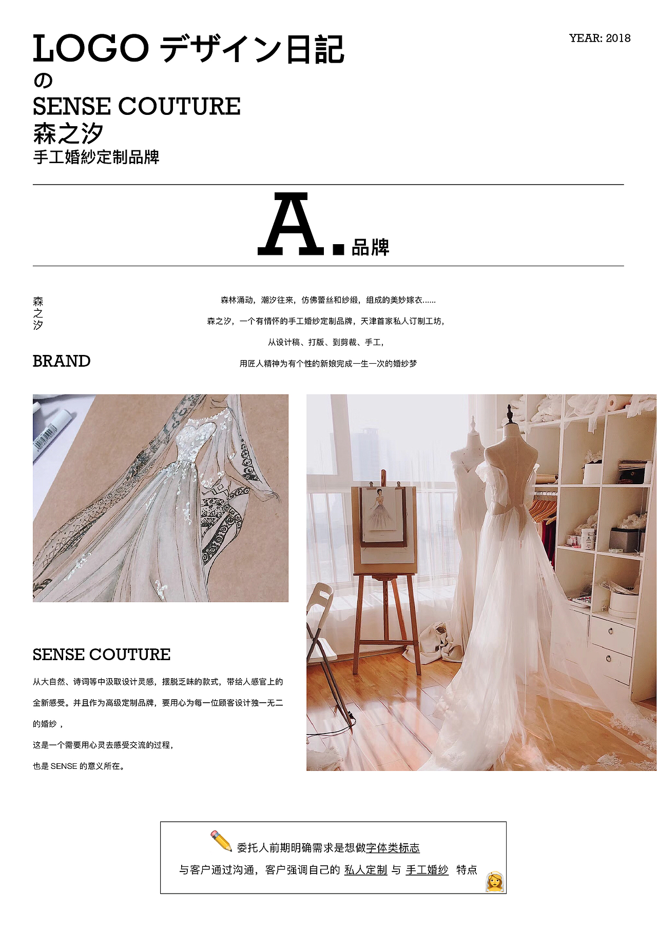 森之汐手工婚紗定制品牌 标志设计 Chunfeng_春风