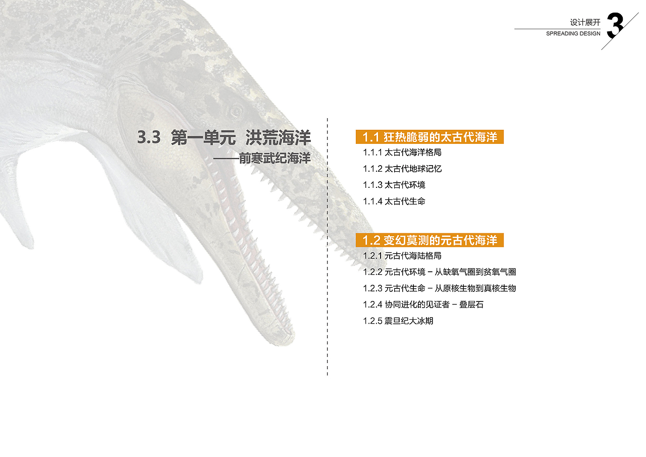 海洋展厅立面展示