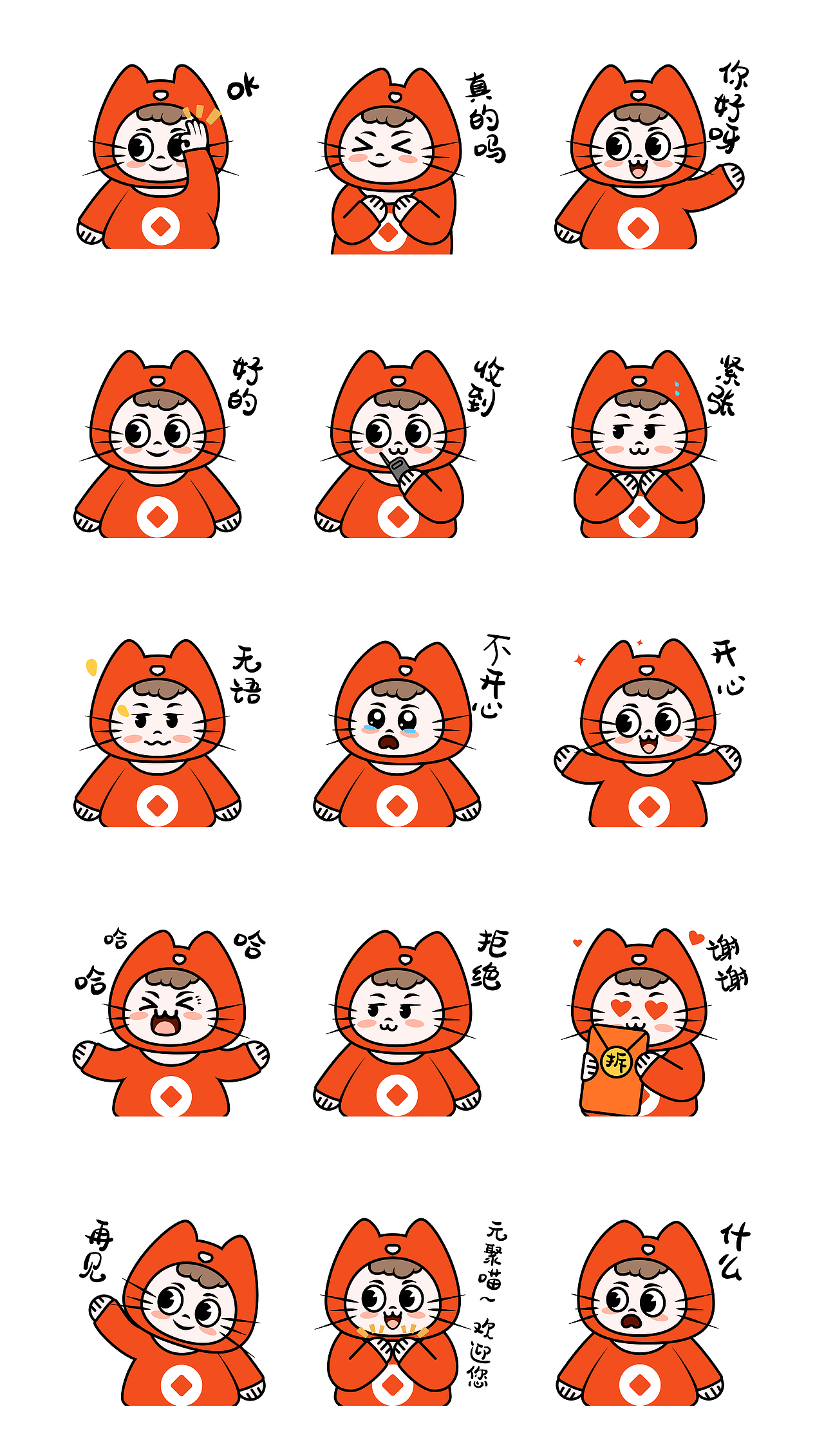 元聚猫表情包丨初识