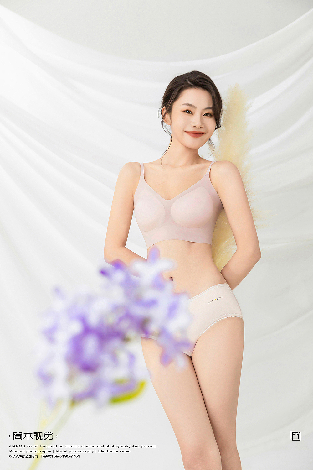女士内衣人像摄影丨简木视觉 花仙子梦幻主题 模特摄影