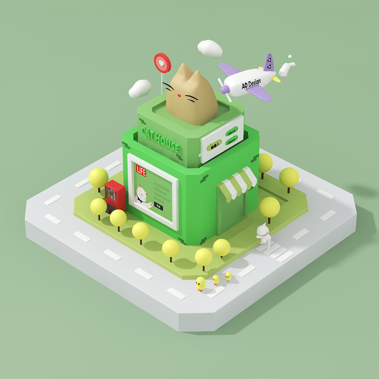 卡通场景（图ZMzM1MjY1ODMy） - 其他三维 - 站酷设计师无事忙pure原创素材 - 站酷ZCOOL