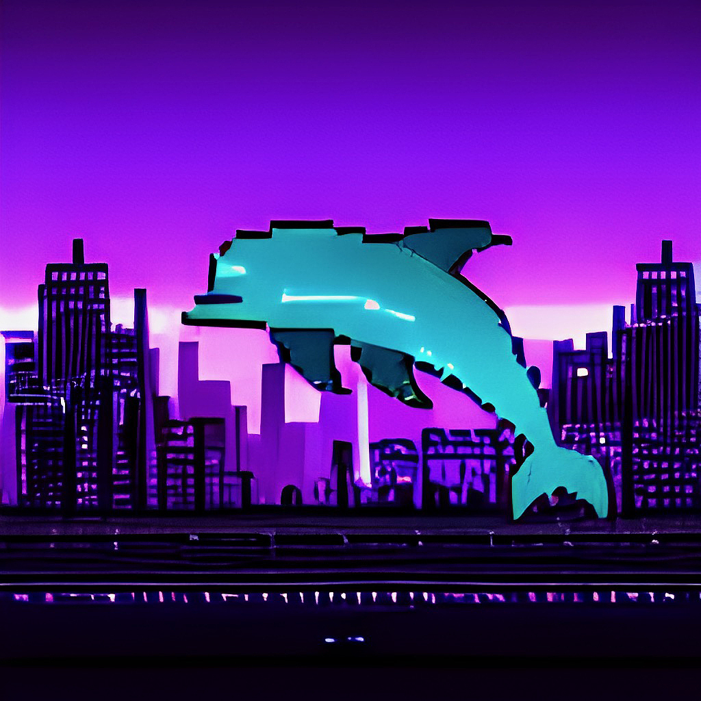 #wow+数字艺术nft超现实空间鲸鱼海豚赛博朋克