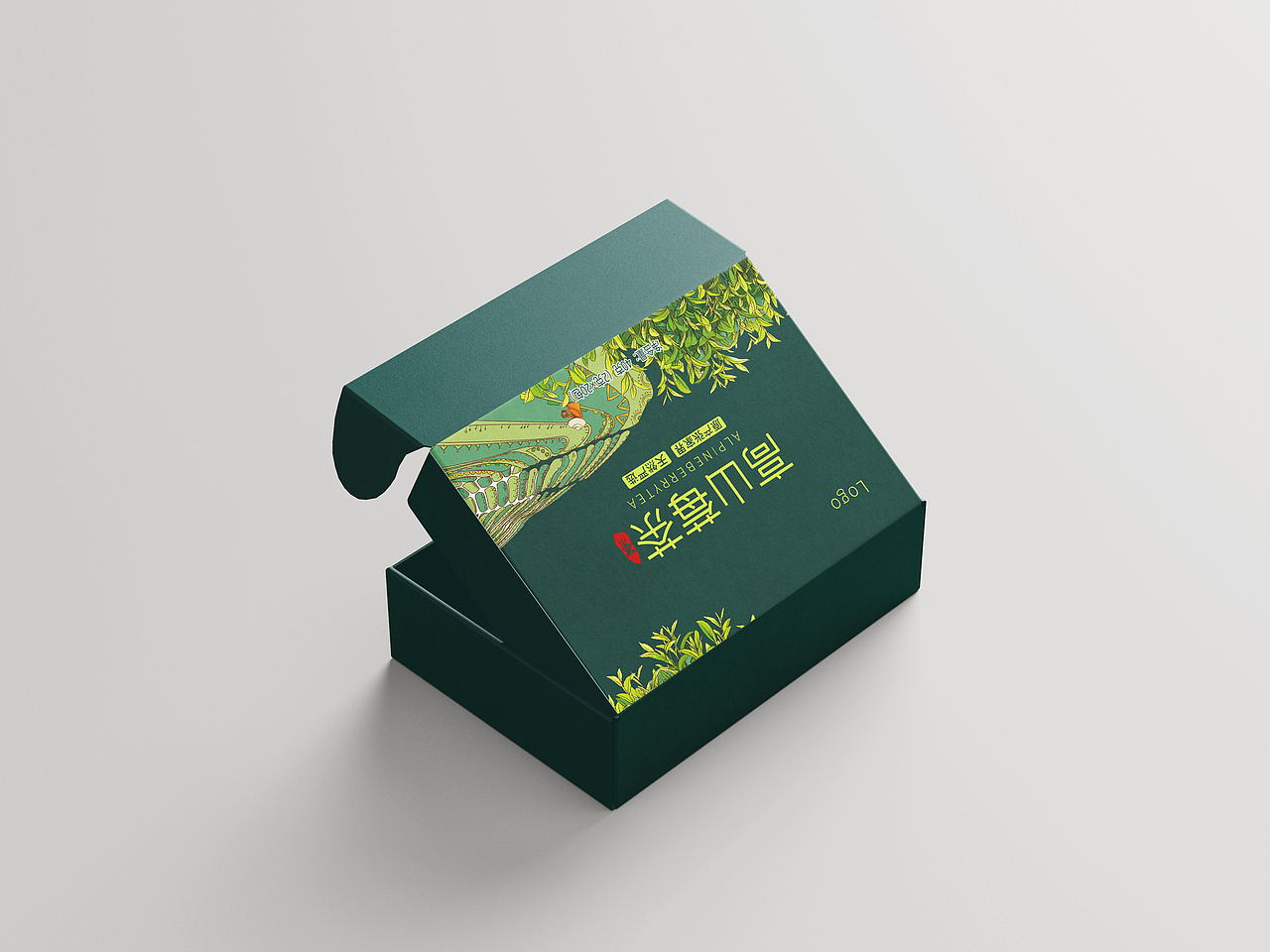 高山莓茶 包装设计 插画 高级 茶包装 可商用（图ZMzExNDEzODQ0） - 包装 - 站酷设计师彩腾包装设计原创素材 - 站酷ZCOOL