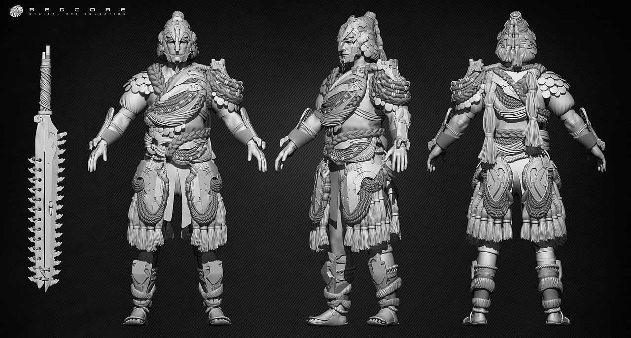 赤核学员完美复刻【地平线:零之曙光】角色模型