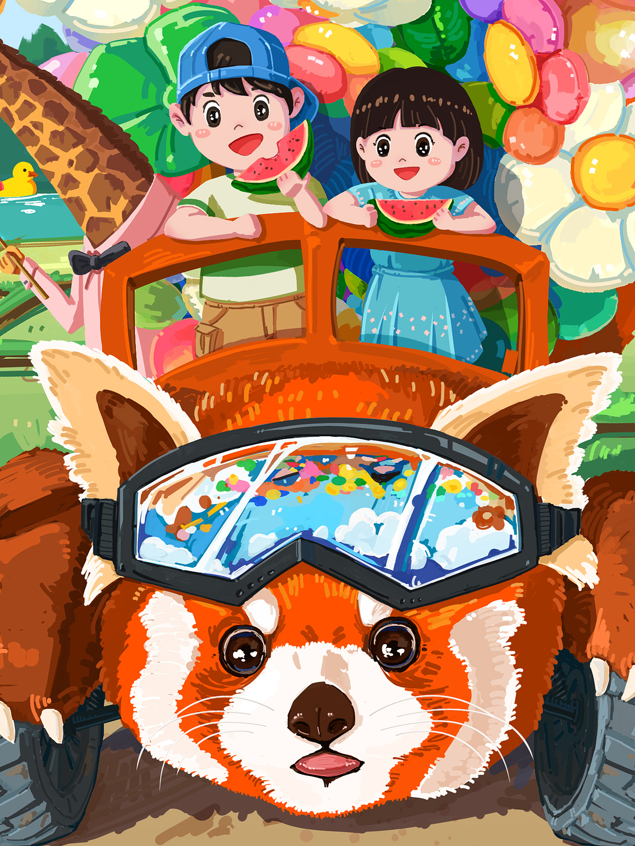 在动物王国的初夏旅行