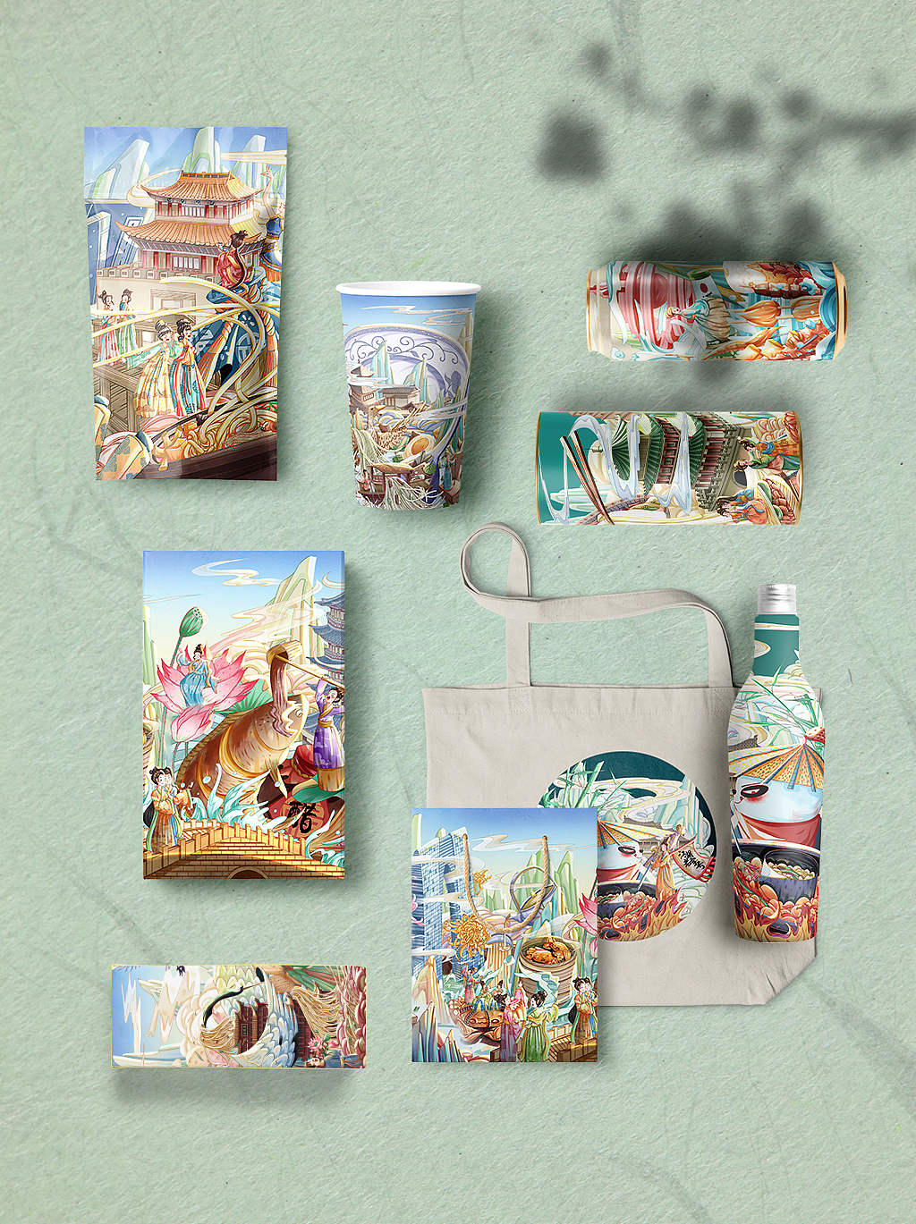 中国风氛围感江湖美食长卷篇