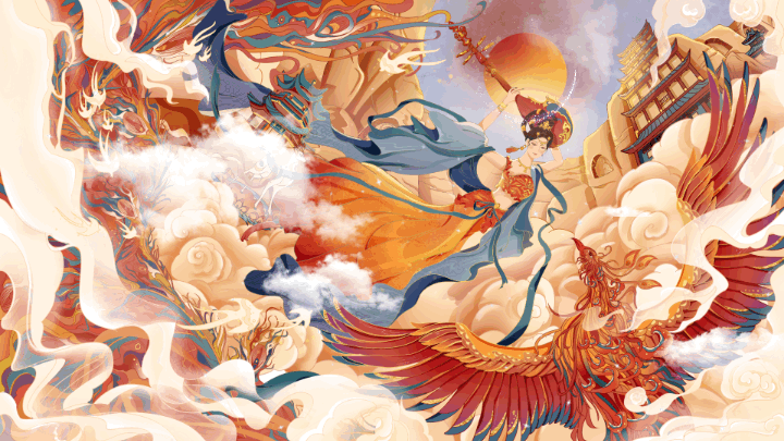 城市主题-厦门 敦煌kv插画