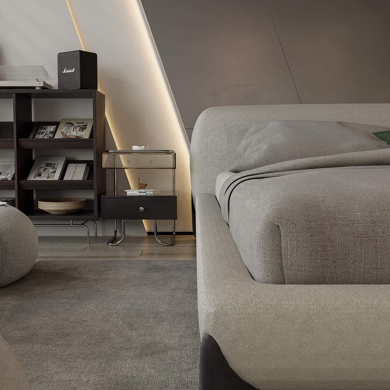 氛围感雨天卧室,想和你爱的人一起进洗手间么。