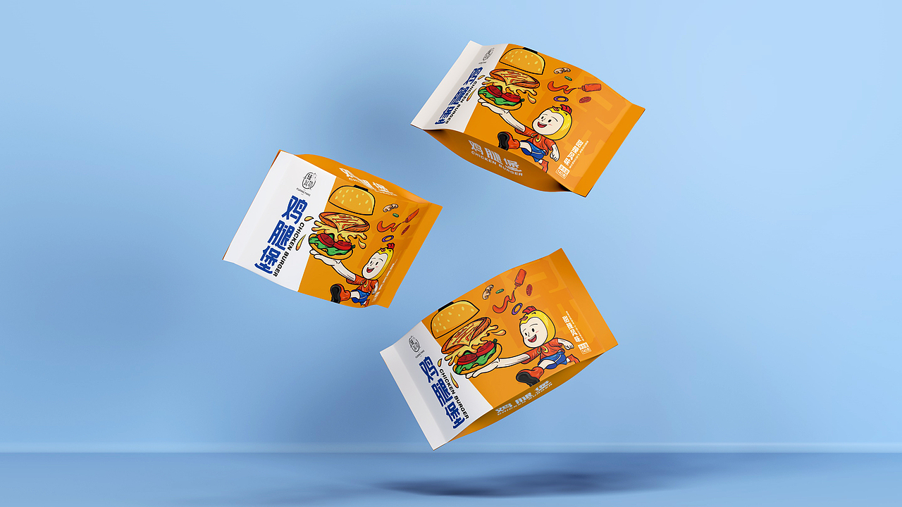 【快消品包装设计】辅兴坊鸡腿堡系列包装设计