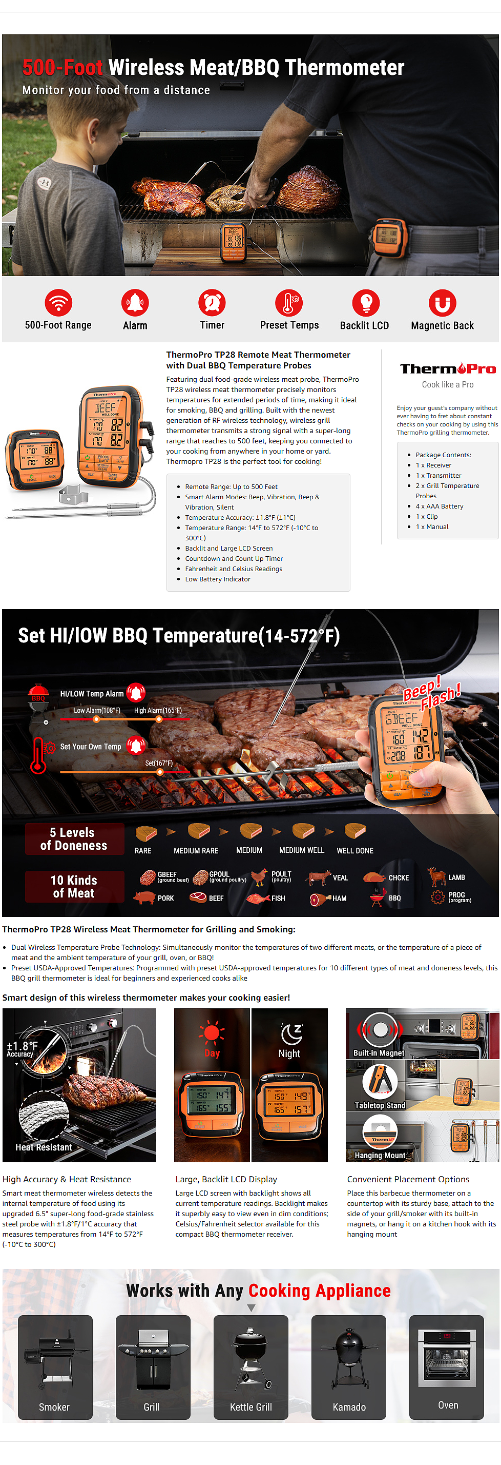 无线肉类温度计