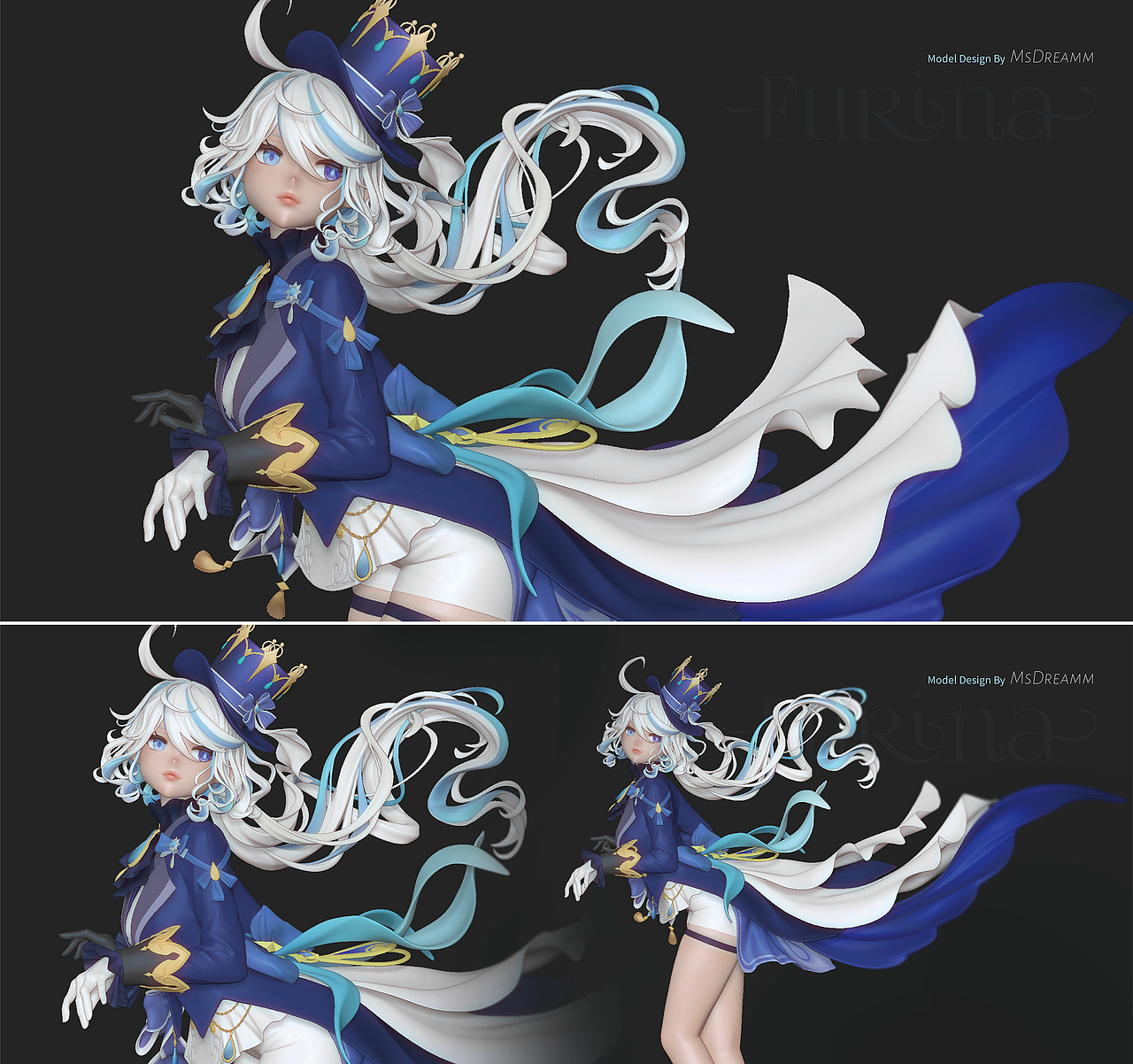 MsDreamm 原神 | 芙宁娜-乘风（图ZMzU4Nzc1OTk2） - 人物/生物 - 站酷设计师MsDreamm原创素材 - 站酷ZCOOL