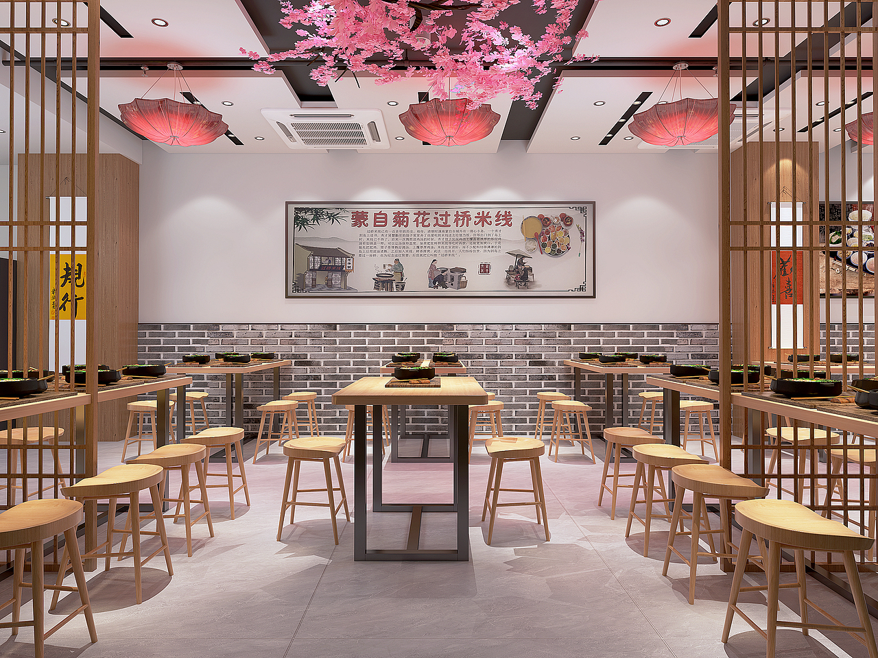 蒙自过桥米线店（图ZMzUxNDM0ODY0） - 酒店餐饮设计 - 站酷设计师筑巢设计aj原创素材 - 站酷ZCOOL