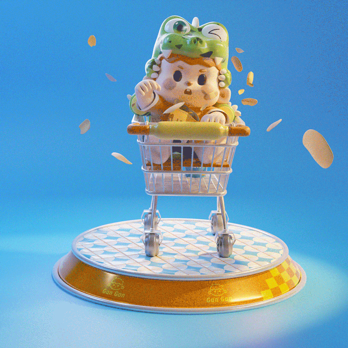 dinlab × 小鱼仔Blender梦幻充能创造营【原创IP敢敢】（图ZMzUxNjI5MzUy） - IP形象 - 站酷设计师JUNL_x原创素材 - 站酷ZCOOL