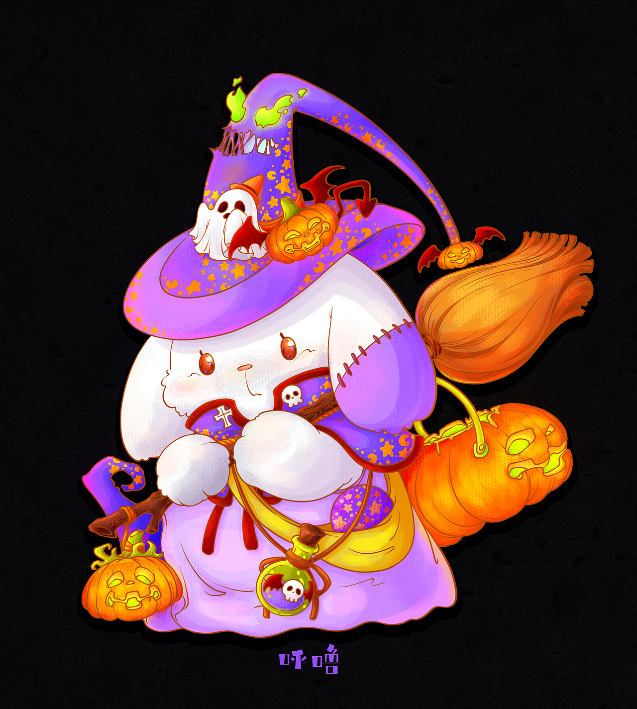 万圣节兔兔（图ZMzIwNDYxOTcy） - 商业插画 - 站酷设计师lilynail原创素材 - 站酷ZCOOL