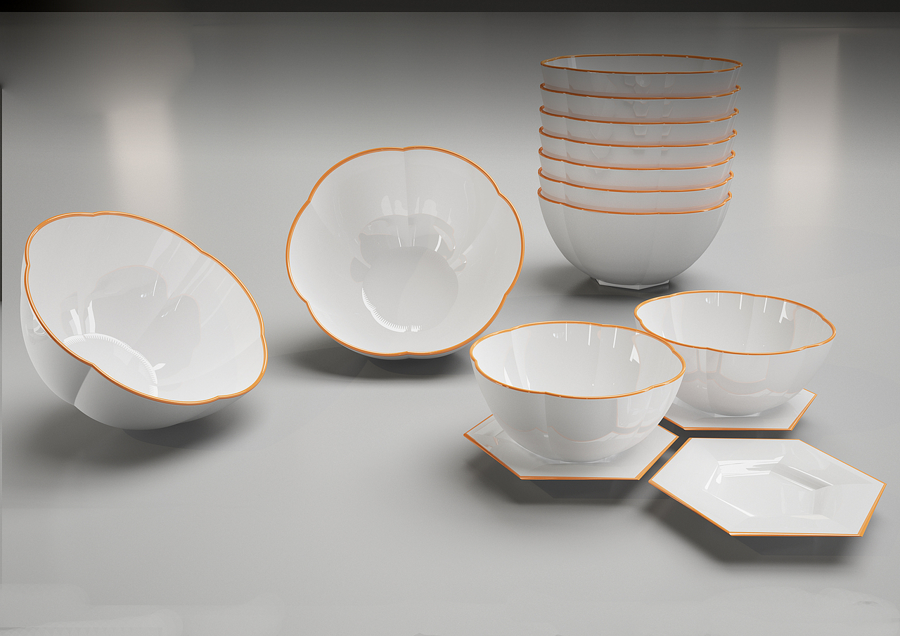 桃花碗組合-香格-上海拉勾設(shè)計（圖ZMzAwMDQ2OTU2） - 產(chǎn)品 - 站酷設(shè)計師上海拉勾視覺原創(chuàng)素材 - 站酷ZCOOL