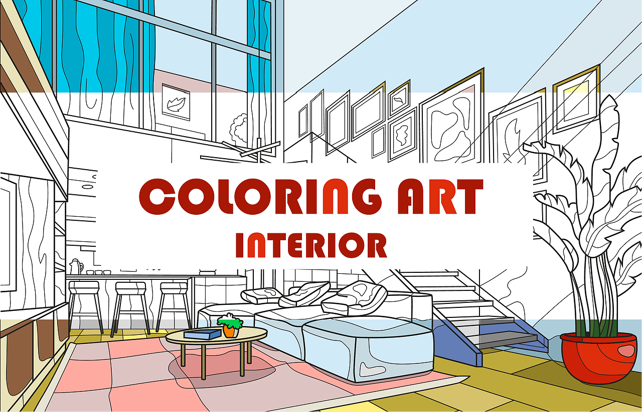 Coloring pages for mobile game/公寓设计