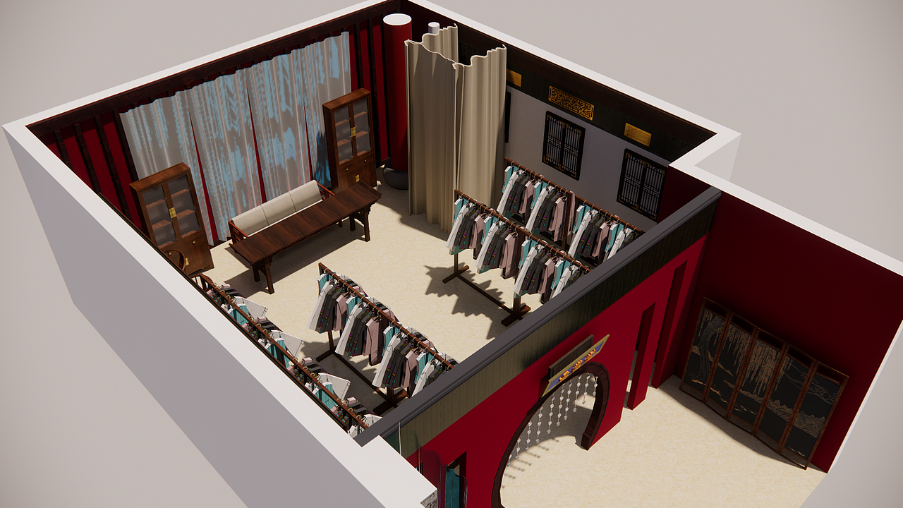 绵州唐城汉服体验馆设计