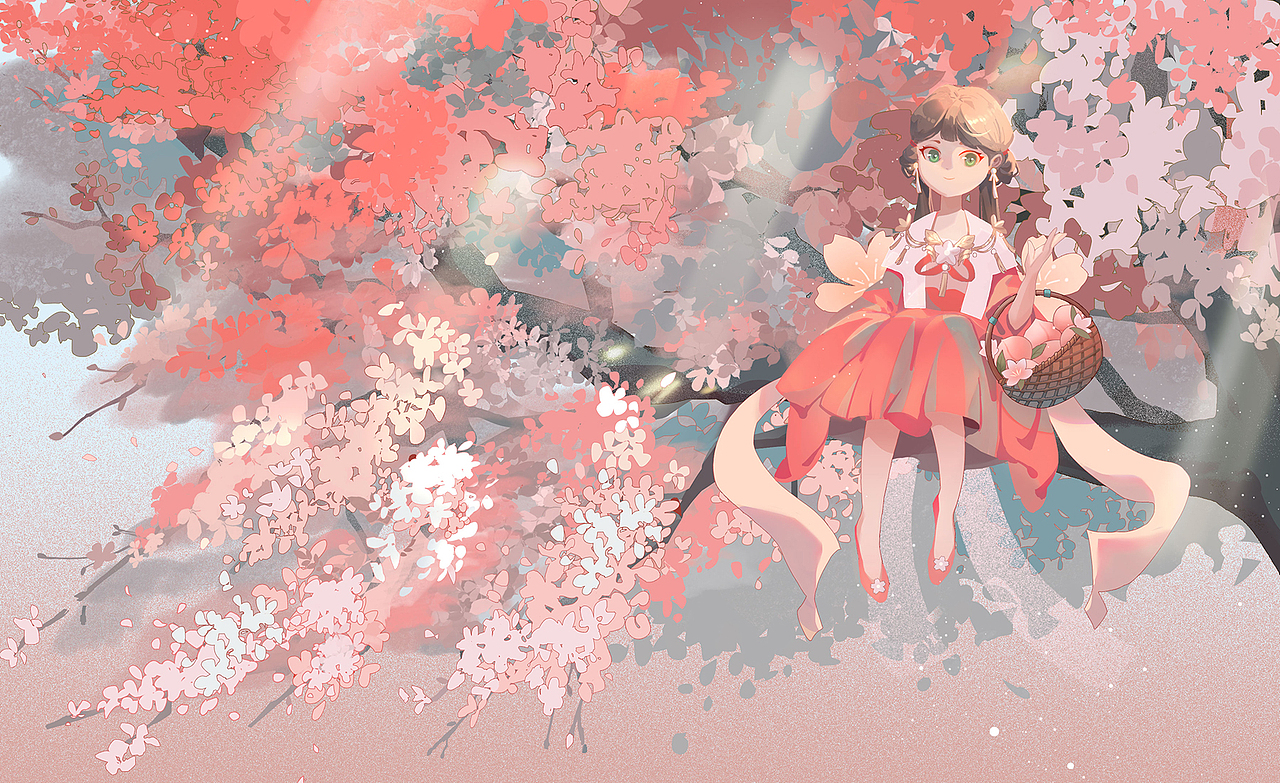 春日赏花（图ZMjk3MDE4NjQw） - 创作习作 - 站酷设计师SIMONA月鸦原创素材 - 站酷ZCOOL