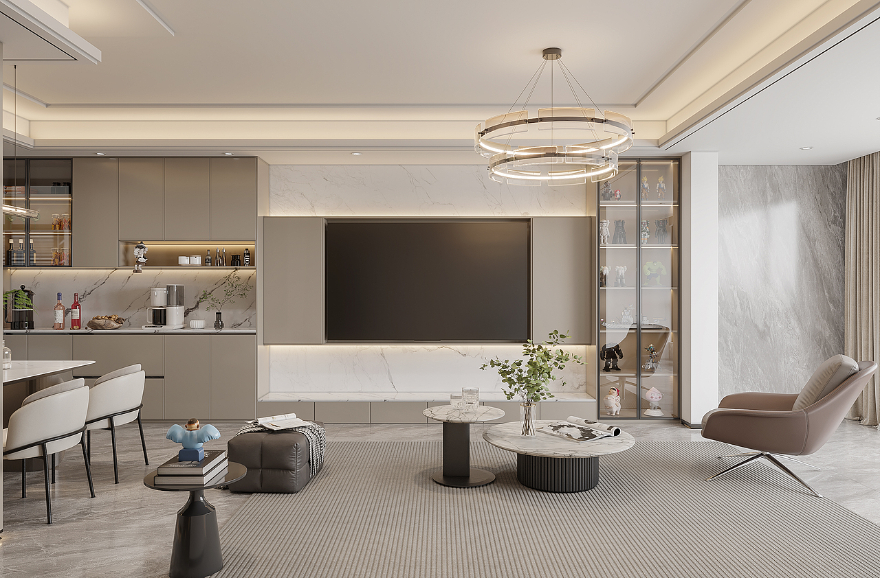 现代风格客厅—择木创建柒柒效果图（图ZMzUwNzEyMDA4） - 家装设计 - 站酷设计师柒柒效果图原创素材 - 站酷ZCOOL