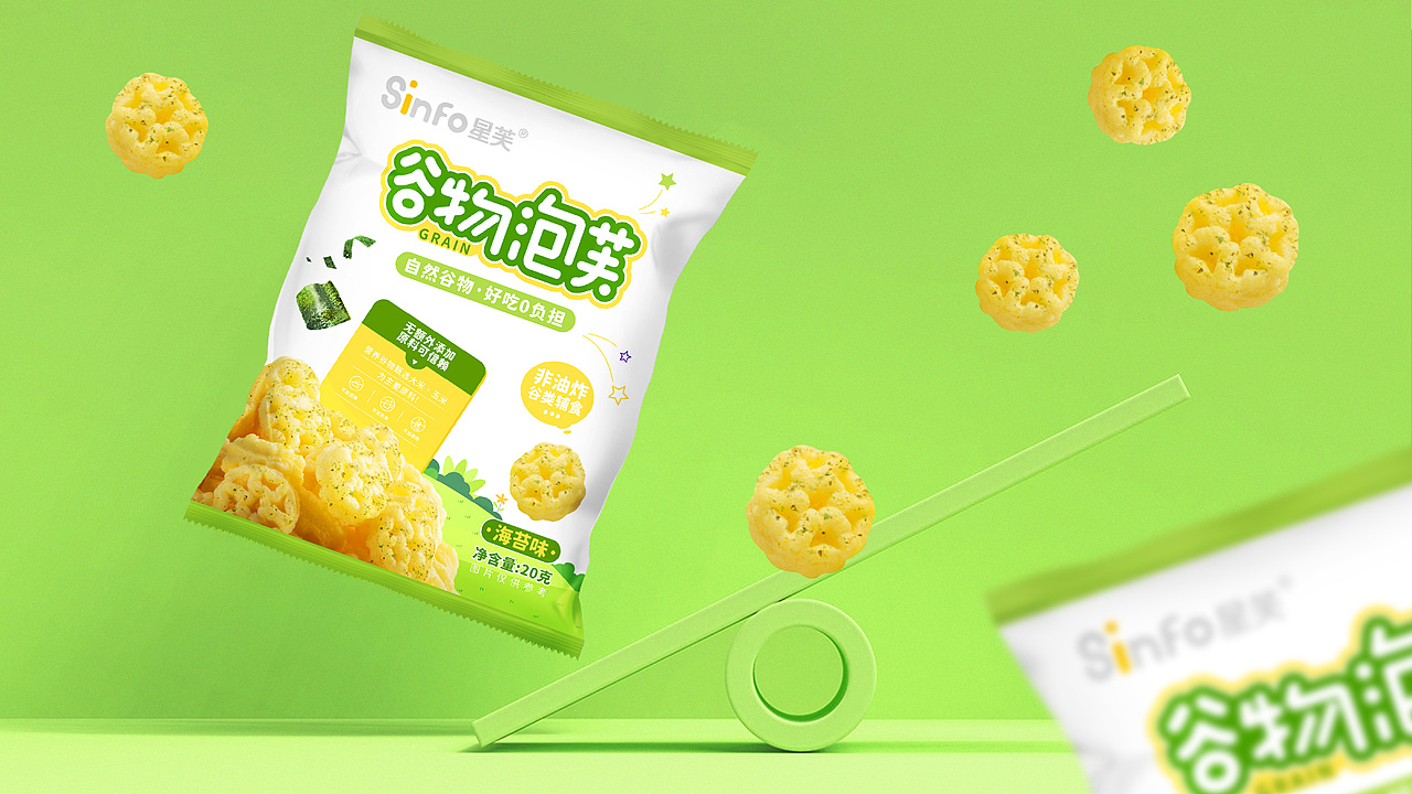 象亚设计X叮咚熊自然谷物健康泡芙