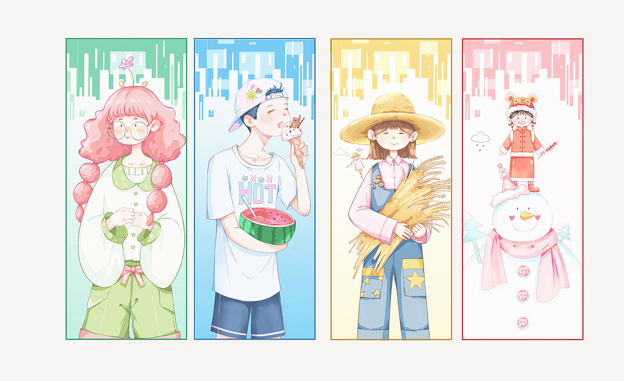 四季印象（图ZMzExMjM0Nzcy） - 创作习作 - 站酷设计师鬼鬼啊原创素材 - 站酷ZCOOL