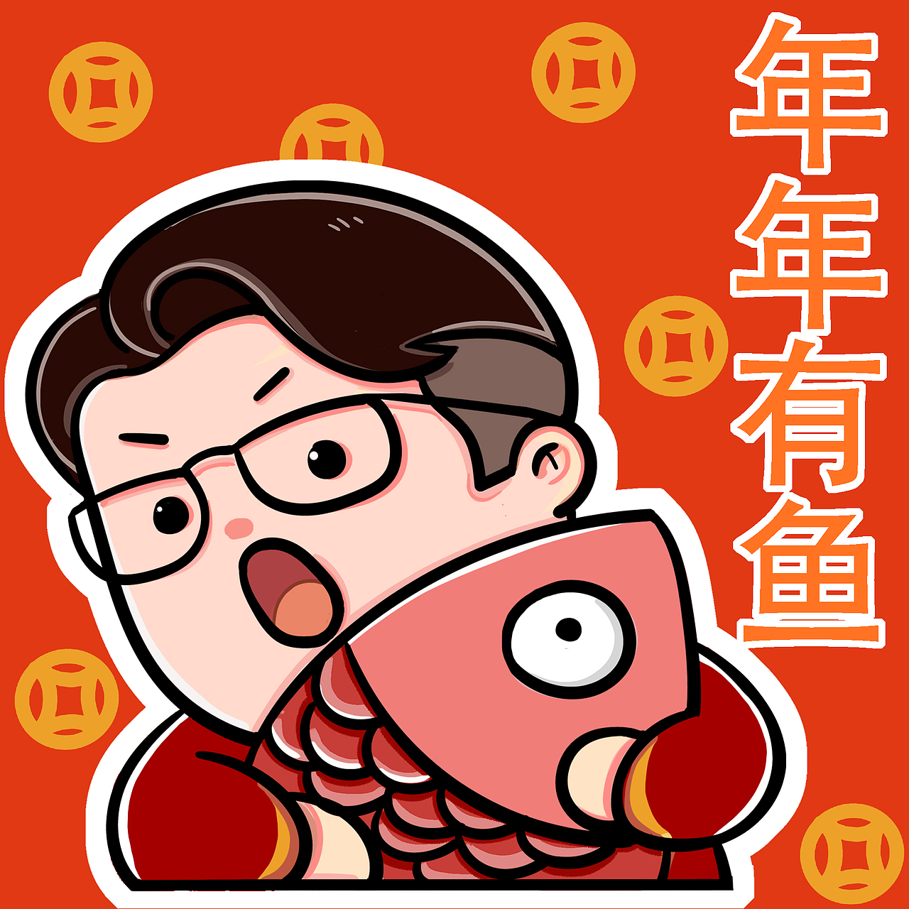 小胖拾壹的春节（图ZMzI3MjQyMzg4） - 艺术插画 - 站酷设计师是拾壹啊原创素材 - 站酷ZCOOL