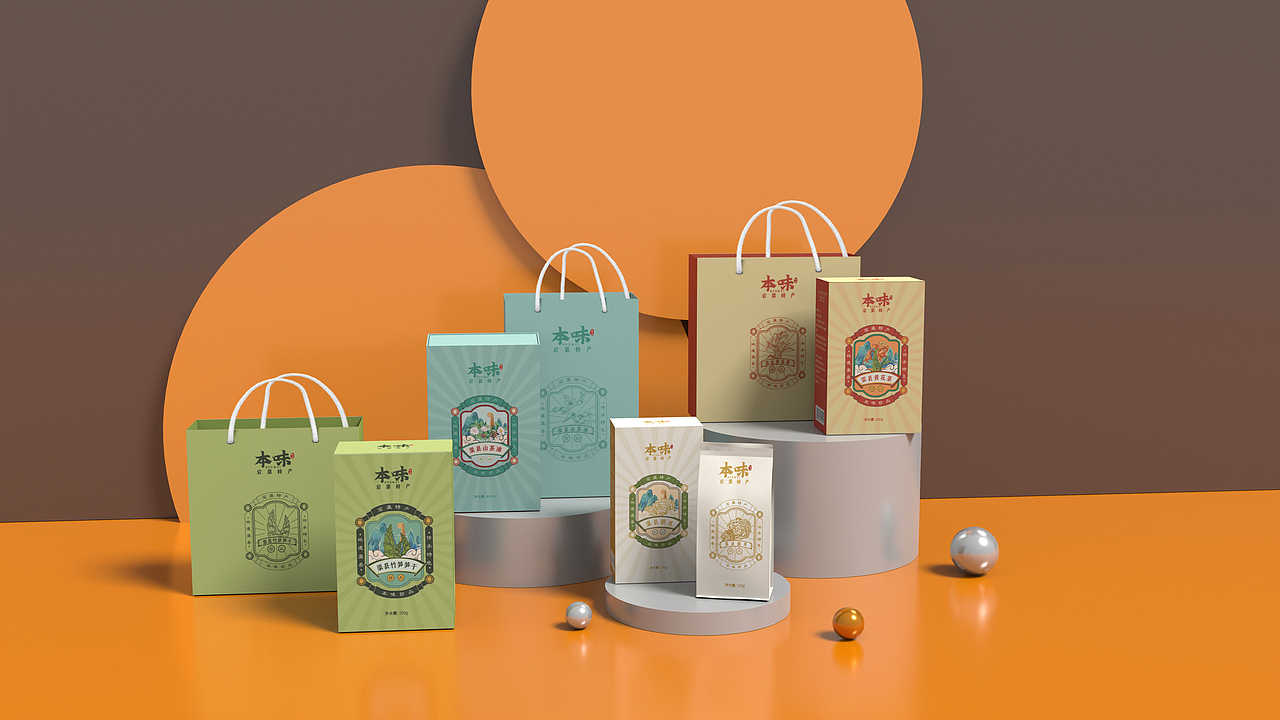 宕渠特产包装 农产品包装