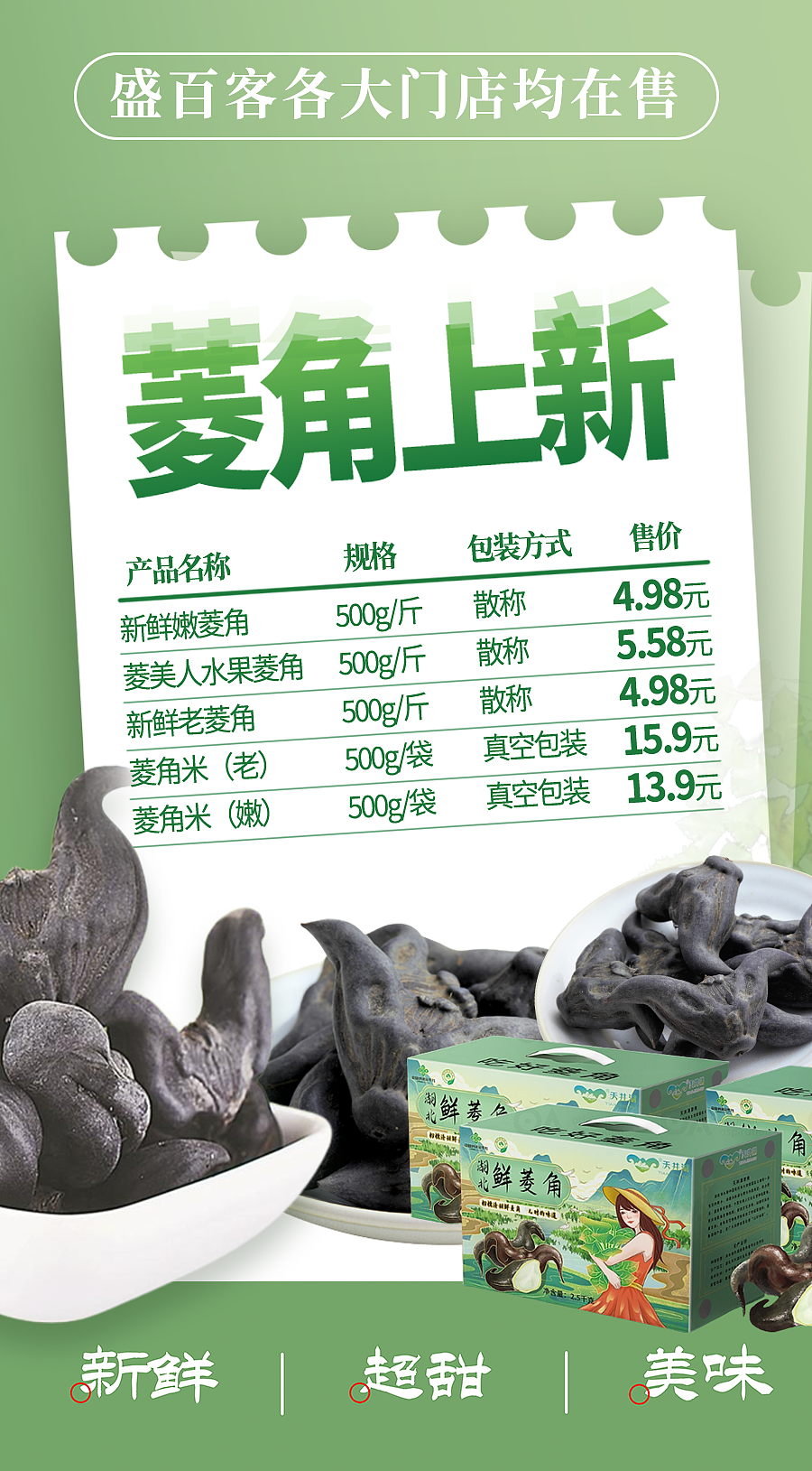 超市菱角促销长图（图ZMzE2NjM2OTc2） - 海报 - 站酷设计师弥尔顿Milton原创素材 - 站酷ZCOOL