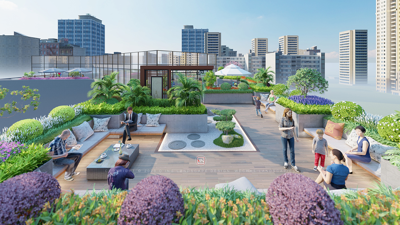 屋顶花园|LUMION（图ZMzYwODYwNzk2） - 景观设计 - 站酷设计师深巷如途原创素材 - 站酷ZCOOL