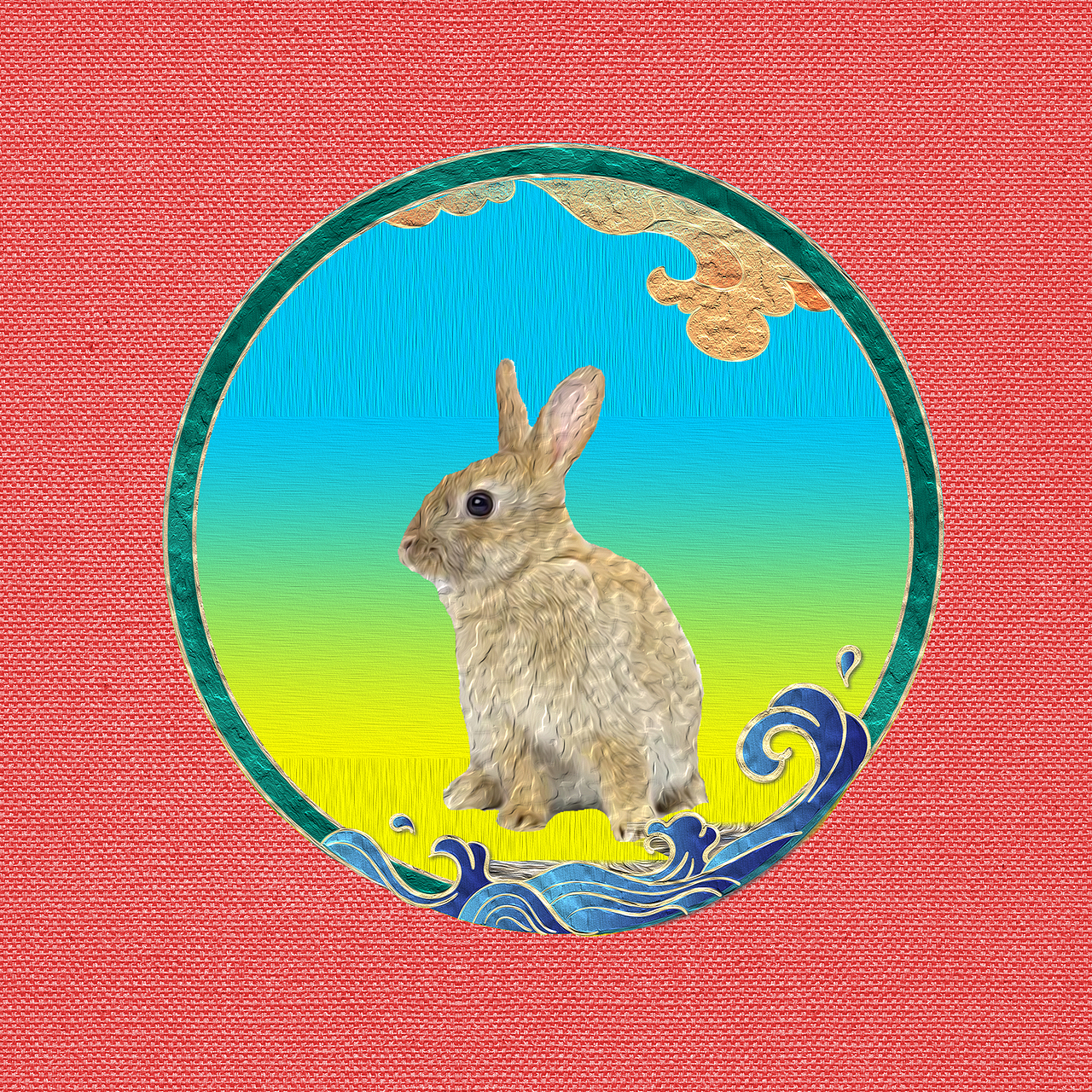 卯时,为日出之象,太阳本应离卦,离卦象火,内中所含阴爻,为太阳即月亮之精玉兔,这样,卯便属兔了。