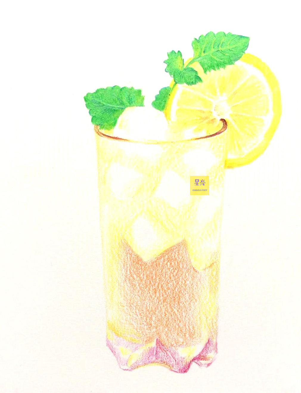 夏日冰饮茶彩铅插画（图ZMzAyOTQ4NTEy） - 艺术插画 - 站酷设计师星亮绘画art原创素材 - 站酷ZCOOL