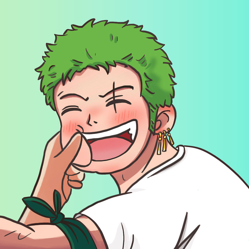 画了最喜欢索隆情头...